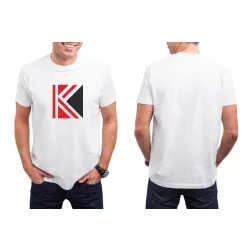 T-Shirt B&C E150 z dużym nadrukiem z przodu